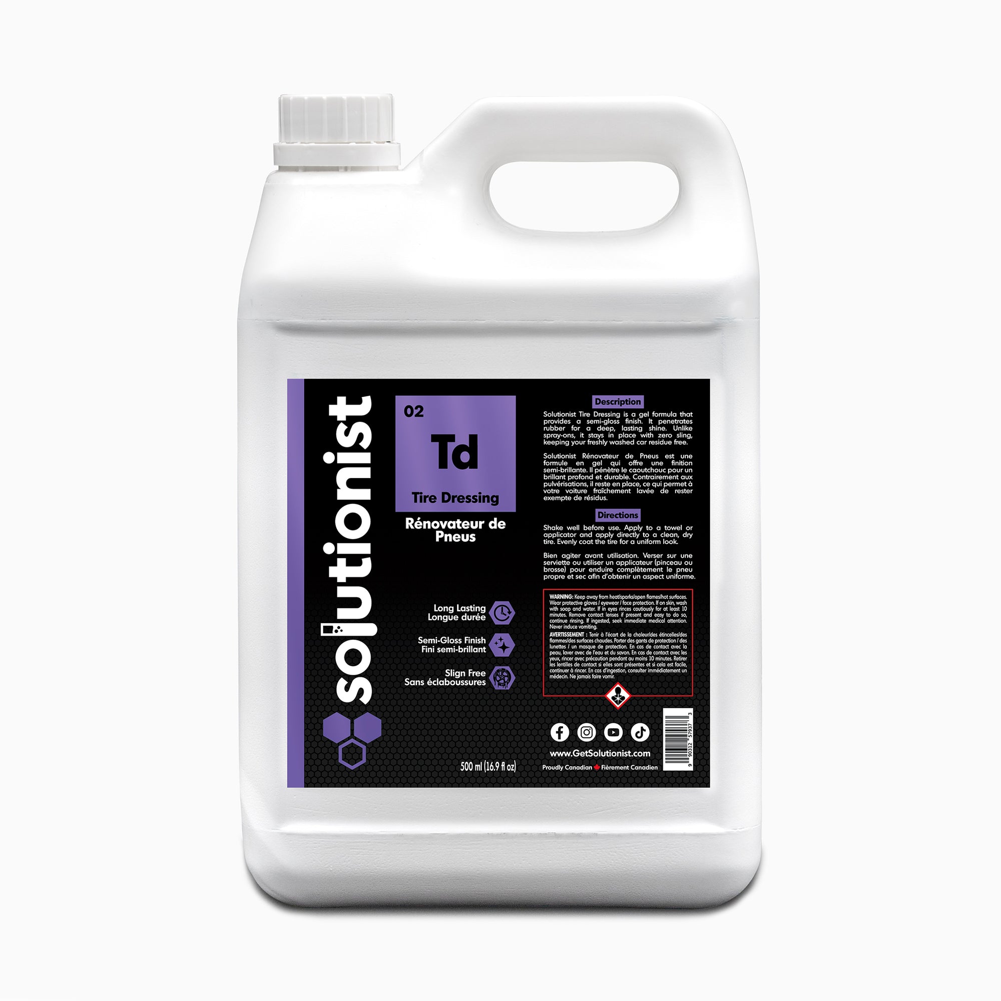 Solutionist Car Care 5L Graphene Tire Dressing